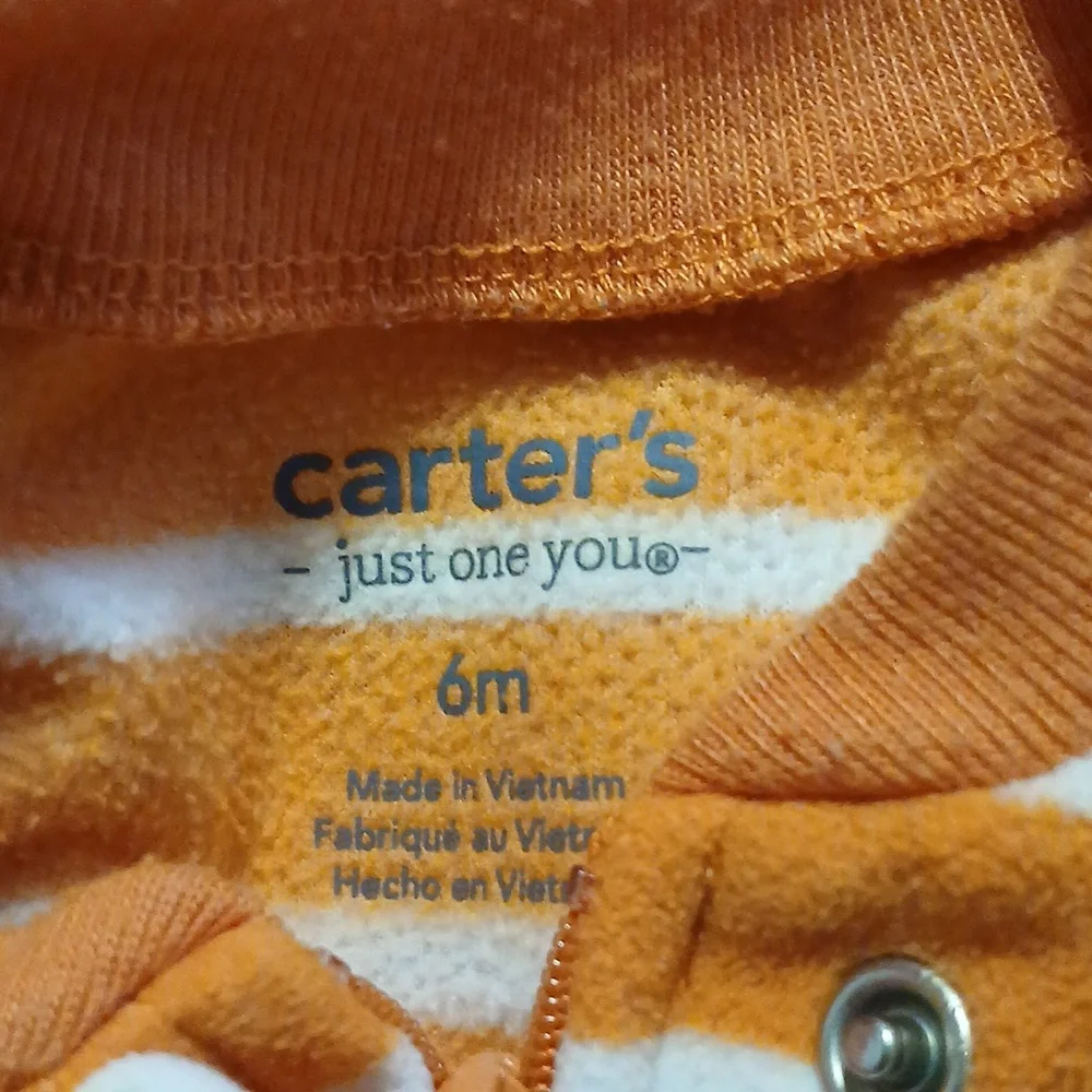 Carter's Unisex Pumpkin Sleep Onesie With Feet 6m